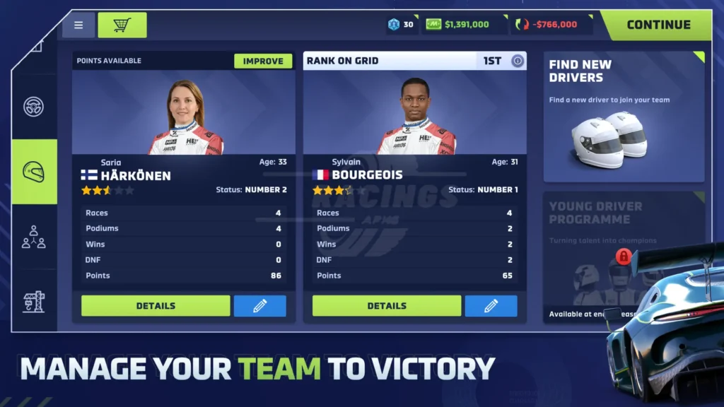 Motorsport 4 Manager Manage Your Team to Win