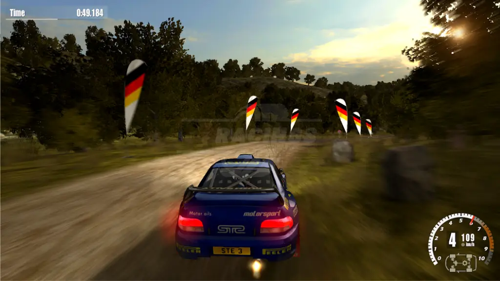 rush rally 3 controls and visuals